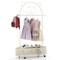 Kid Clothes Rack with 3 Adjustable Heights and Wheels - 32"L x 13.5"W x 72"H